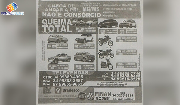 Senhora é vítima de golpe de panfleto e perde 1.500 reais