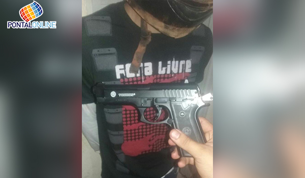 Suspeito é preso pela P.M. e comparsa foge ferido