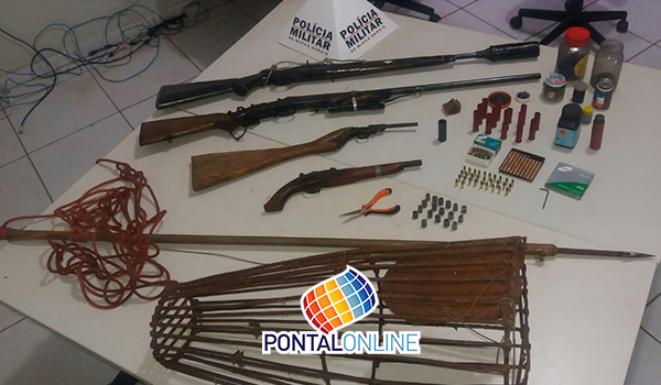 Polícia Militar de Meio Ambiente localiza armas