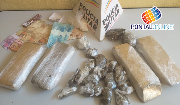 PM apreende 3 kg de maconha com adolescente