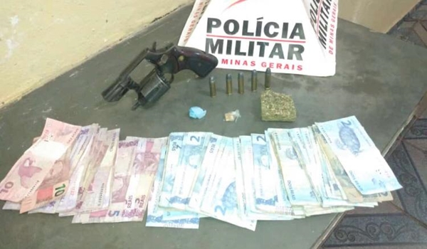 Polícia Militar encontra arma e drogas em bar no bairro Nossa Senhora Aparecida