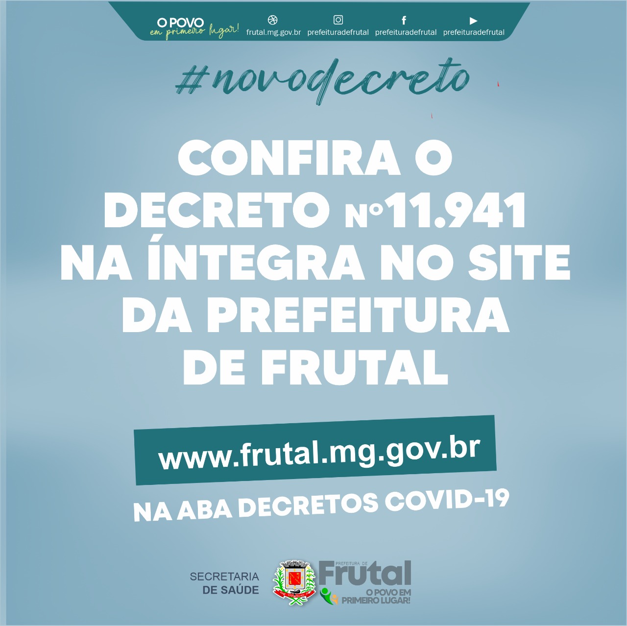 PREFEITURA PUBLICA NOVO DECRETO QUE COMEÇA A VALER A PARTIR DESSA QUINTA-FEIRA