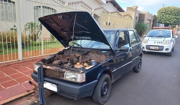 POLÍCIA MILITAR REGISTRA FURTO DE CARRO NA MADRUGADA DE HOJE. UM FIAT UNO FOI LEVADO PELOS LADRÕES. O AUTOMÓVEL FOI ENCONTRADO NA MANHÃ DE HOJE NO CENTRO