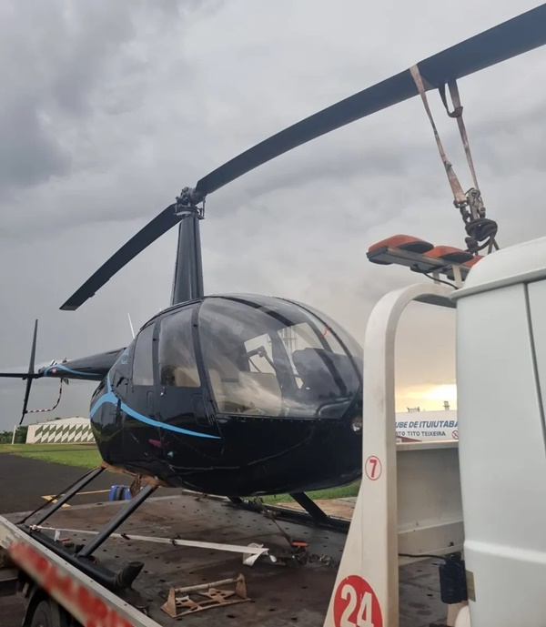 POR SUSPEITA DE USO NO TRANSPORTE DE DROGAS, HELICÓPTERO É APREENDIDO NO AEROPORTO DE ITUIUTABA