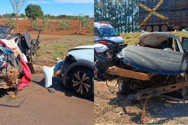 DUAS CRIANÇAS MORREM EM ACIDENTE NA BR-153, EM CENTRALINA (MG)