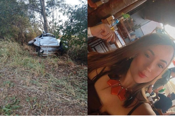 JOVEM JOYCE SUELLEN MORRE APÓS CAPOTAMENTO DE CARRO NA VIA DE ACESSO AO DISTRITO DE PALESTINA, EM NOVA GRANADA (SP)