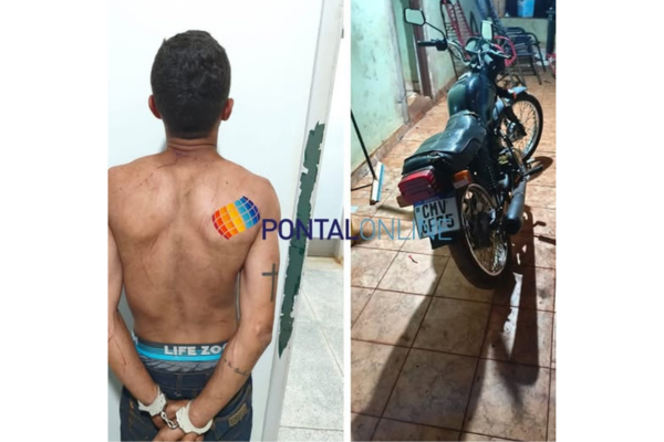 HOMEM É PRESO EM PIRAJUBA SUSPEITO DE FURTAR MOTOCICLETA EM FRUTAL