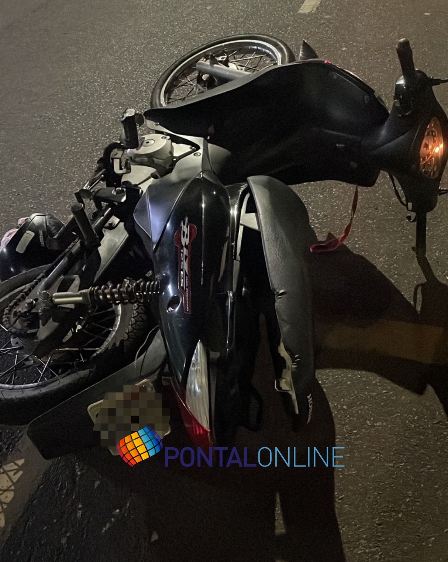 MULHER FICA FERIDA APÓS CAIR DE MOTO NA MADRUGADA EM FRUTAL