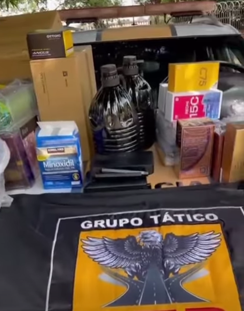 PMRv PRENDE DOIS HOMENS POR TRANSPORTE DE MEDICAMENTOS IRREGULARES E DESCAMINHO NA MG-255 EM FRUTAL