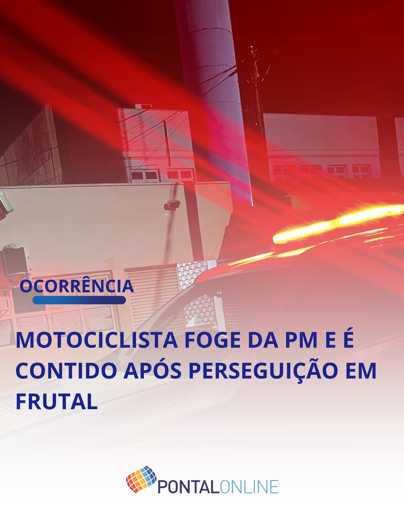 MOTOCICLISTA FOGE DA POLÍCIA, DESOBEDECE ORDENS DE PARADA E PASSAGEIRO É ATINGIDO DURANTE AÇÃO EM FRUTAL