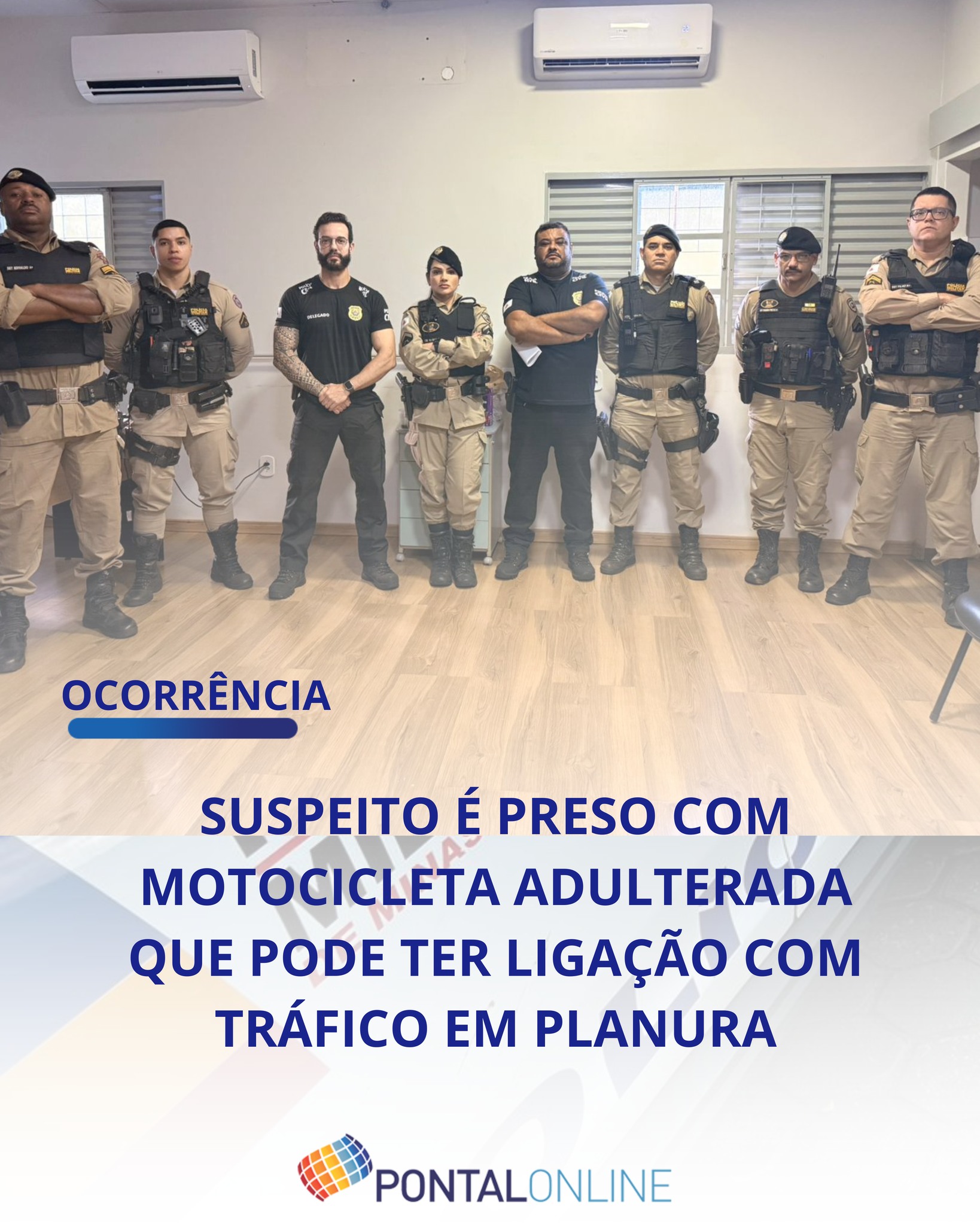 JOVEM É PRESO COM MOTO ADULTERADA EM OPERAÇÃO POLICIAL EM PLANURA