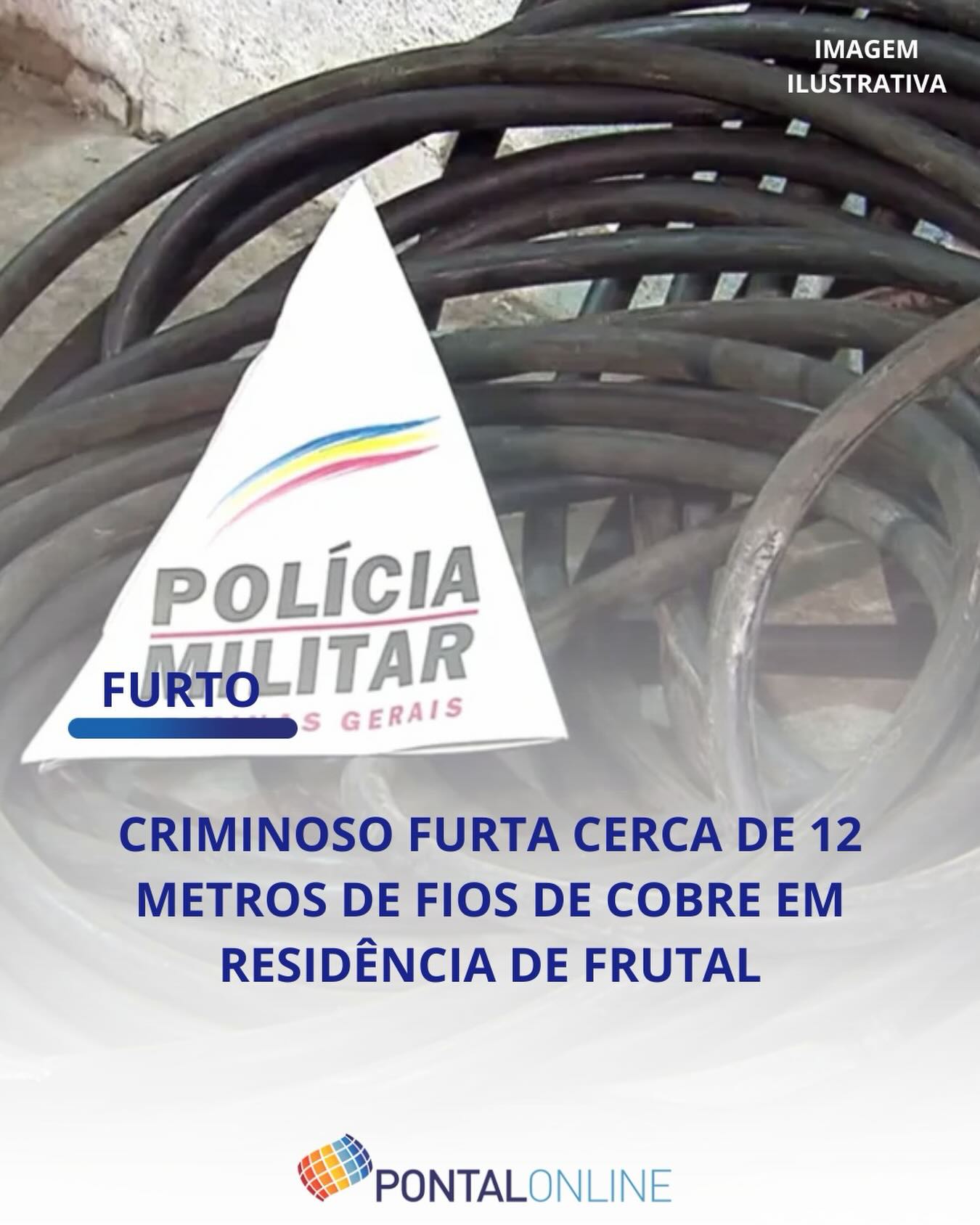 FURTO DE FIOS ELÉTRICOS É REGISTRADO NO BAIRRO NOVO HORIZONTE EM FRUTAL