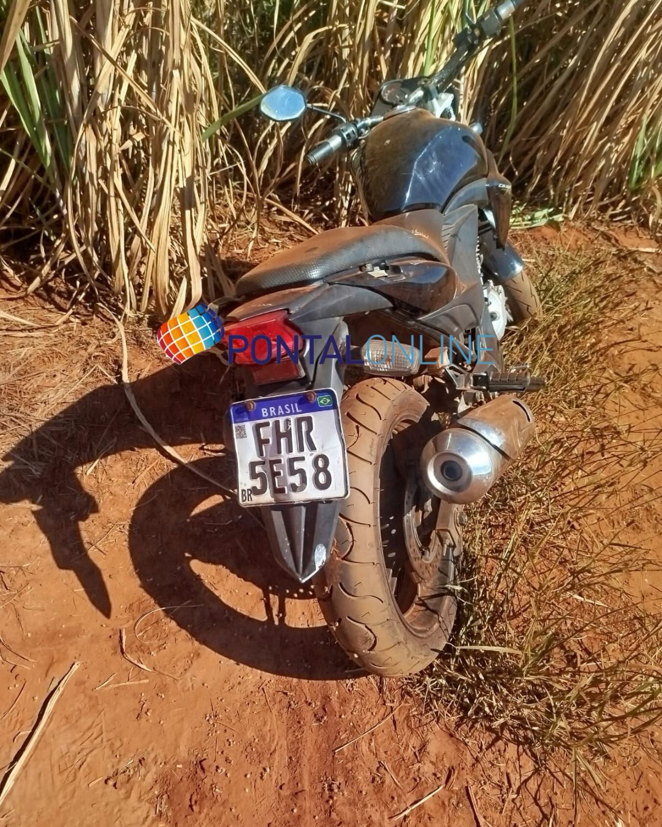 MOTOCICLETA É ENCONTRADA ABANDONADA NA ESTRADA ÁGUA SANTA EM FRUTAL